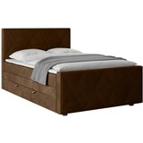 MID.YOU POSTELJA BOXSPRING 140 cm x 200 cm , les, kovina, umetna masa, tekstil rjava | Shoptok.si