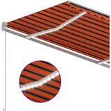  Avtomatska tenda LED + senzor 3,5x2,5 m oranžna in rjava, (20728759) | Shoptok.si