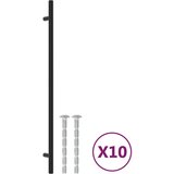  Ručke za ormarić 10 kom crne 320 mm od nehrđajućeg čelika | shoptok.hr