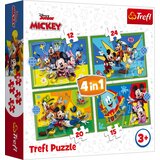 Trefl 4 in 1 Puzzle - Mickey Mouse und Freunde 12,15, 20, 24 Teile - 1 k. Cene