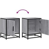 vidaXL Nočna omarica siva sonoma 40x31x50 cm inž. les in kovina | Shoptok.si