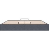 vidaXL Otomanski posteljni okvir brez vzmetnice temno siv 180x200 cm | Shoptok.si