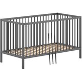 Vipack Antracitno siva otroška posteljica iz masivnega bora 60x120 cm DINO – | Shoptok.si