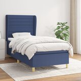 The Living Store Box spring postelja z vzmetnico modra 100x200 cm blago - Box Spring Postelja, (21513344) Cene