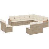 Maison Chic Seti vrtnega pohištva - Vrtna garnitura - Vrtni pohištvo set 12-delna z blazinami bež poli ratan, (21817214) | Shoptok.si