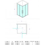 Copen tuš kabina concept absolut black 80x80x200cm dark staklo 6mm sa pivot vratima (C-02-B6180) | Eponuda.com