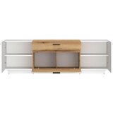 Modern Living Tv-element Dalano, Bela, Barva Hrasta | Shoptok.si