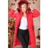 Dewberry Z6706 LADIES COAT-PLAIN RED | shoptok.hr