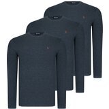 Dewberry TRIPLE SET T8588 ROUND COLLAR MEN'S SWEATSHIRT-ANTHRACITE-ANTHRACITE-ANTHRACITE | shoptok.hr