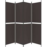  Sobna pregrada s 4 panela smeđa 200 x 200 cm od tkanine | shoptok.hr