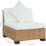 Brez sofa bez naslona za ruke s jastucima od prirodnog ratana | shoptok.hr