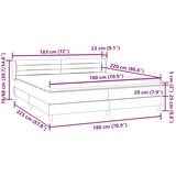  Krevet s oprugama s madracima tamno zeleni 180x220 cm baršun | shoptok.hr