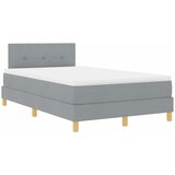  LED Box Spring Krevet Svijetlo siva 120 x 200 cm tkanina | shoptok.hr