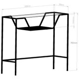 Hanah home polica lala black glass