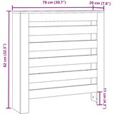  Pokrov za radijator boja staro drvo 78x20x82 cm drveni Slike