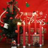 ELDNACELE 6x LED stožčaste sveče z daljincem rdeče 24,5 cm | Shoptok.si