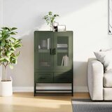  Visoka komoda maslinastozeleni 67 x 39 x 111 5 cm od čelika | shoptok.hr