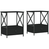  Noćni ormarići 2 kom crni 50 x 41 x 65 cm od konstruiranog drva | shoptok.hr