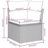 vidaXL 9-dijelni set vrtnih sofa od poliratana s jastucima svjetlosivi | shoptok.hr