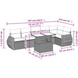  7-dijelni set vrtnih sofa od poliratana s jastucima smeđi | shoptok.hr