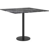 Stolna ploča crna 50 x 50 cm 6 mm staklena s mramornim uzorkom | shoptok.hr