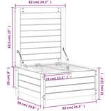  Vrtni tabure 62 x 63,5 x 32 cm od masivnog drva duglazije | shoptok.hr