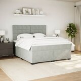  Krevet s oprugama i madracem svjetlosivi 180x200 cm baršunasti | shoptok.hr