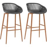 vidaXL Barski stoli 2 kosa sivi, (20968562) | Shoptok.si