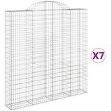  Lučne gabionske košare 7 kom 200x30x200/220cm pocinčano željezo | shoptok.hr