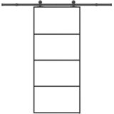  Klizna vrata s priborom 90 x 205 cm od ESG stakla i aluminija | shoptok.hr