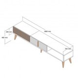 Hanah home Stalak za televizor, Milan Alt - Walnut, Anthracite | shoptok.hr