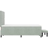  s opruga kutije Svjetlosiva 200 x 120 cm Baršun | shoptok.hr