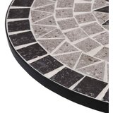 Bistro stolić s mozaikom sivi 60 cm keramički | shoptok.hr