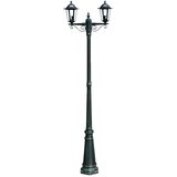 vidaXL Vrtna stupna svjetiljka 215 cm tamnozelena/crna aluminijska Cijene