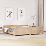 Maison Chic Posteljni okvir - Dvoposteljna postelja - Zakonska postelja brez vzmetnice 200x200 cm trdna borovina-J3493, (21766601) | Shoptok.si