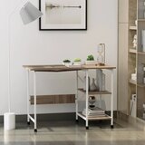  Sklopivi stol radni stol pomoćni stol uredski stol mobilni računalni stol s kotačima MDF prirodni 107 x 55 x 76 cm | shoptok.hr