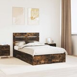 Okvir za krevet s ladicama Dimljeni hrast 120 x 190 cm - Dimljeni hrast 120 x 190 cm | shoptok.hr