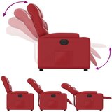  Električni naslanjač rdeče umetno usnje | Shoptok.si