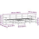  Set lounge namještaja za vrt 6 pcs Vosak Smeđa Masivna borovina - Voštano smeđa | shoptok.hr