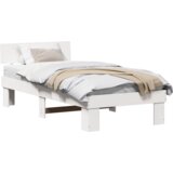 vidaXL krevetna konstrukcija bijelo 75 x 190 cm čvrsta borova drva | shoptok.hr