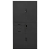  Pisarniška omara antracitna 90x40x180 cm jeklo, (20620476) | Shoptok.si