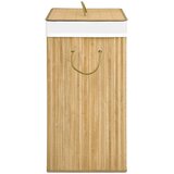  Košara za rublje od bambusa s 2 odjeljka 100 L | shoptok.hr
