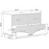  Kupaonski ormarić za sudoper HOORN Crna 82 x 41 x 56 cm | shoptok.hr