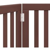 vidaXL Vrata za pse zložljiva 2 panela rjava 160 cm topolovina | Shoptok.si
