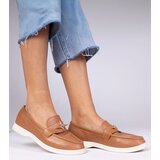 Gemre Brown women's loafers with a gold ornament Senna | shoptok.hr