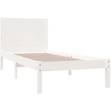  Posteljni okvir bel iz trdnega lesa 75x190 cm 2FT6, (20903878) | Shoptok.si
