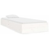  Okvir za krevet od masivnog drva bijeli 75 x 190 cm mali | shoptok.hr