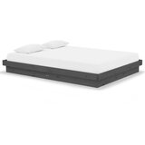 Furnova Posteljni okvir siv iz trdnega lesa 140x190 cm, (21934963) | Shoptok.si
