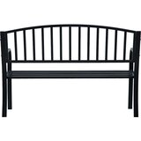 Vrtna klupa 125 cm crna čelična | shoptok.hr