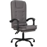  Masažni uredski naslonjač od umjetne kože sivi | shoptok.hr